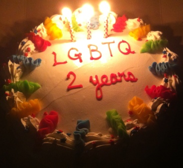 LGBTQ Youth Centre 2 year celebration cake